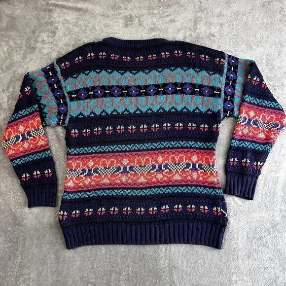 Vintage Eddie Bauer Sweater Women's L Bold Patterned Outdoor Layers - Picture 13 of 16